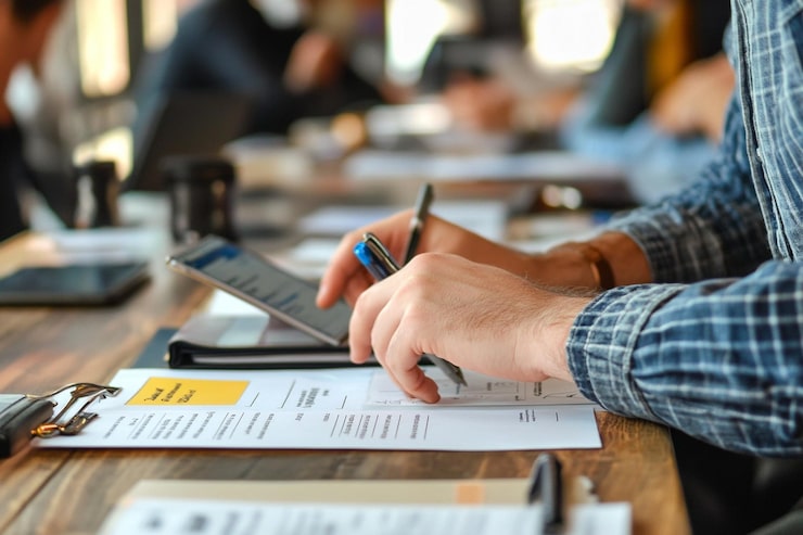 Representative document signing during a commercial lease